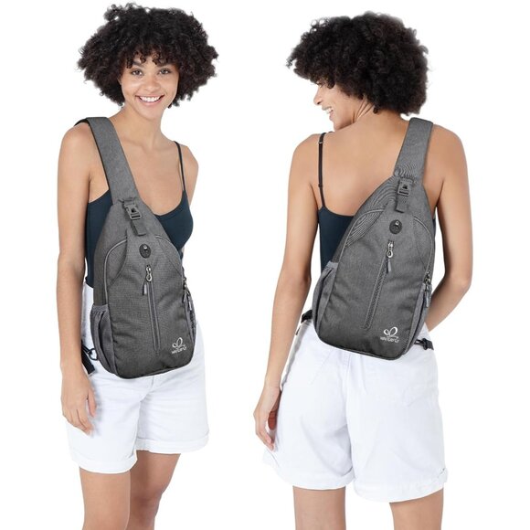 Stylish Crossbody Sling Backpack with Adjustable Strap & Earphone Access - Picture 6 of 6